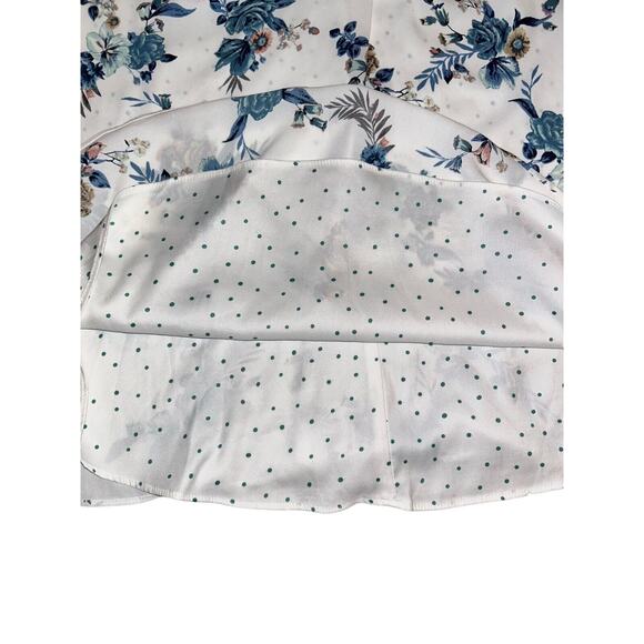 White House Black Market Size 4 Floral Chiffon Layered Sleeveless Blouse - Picture 9 of 9